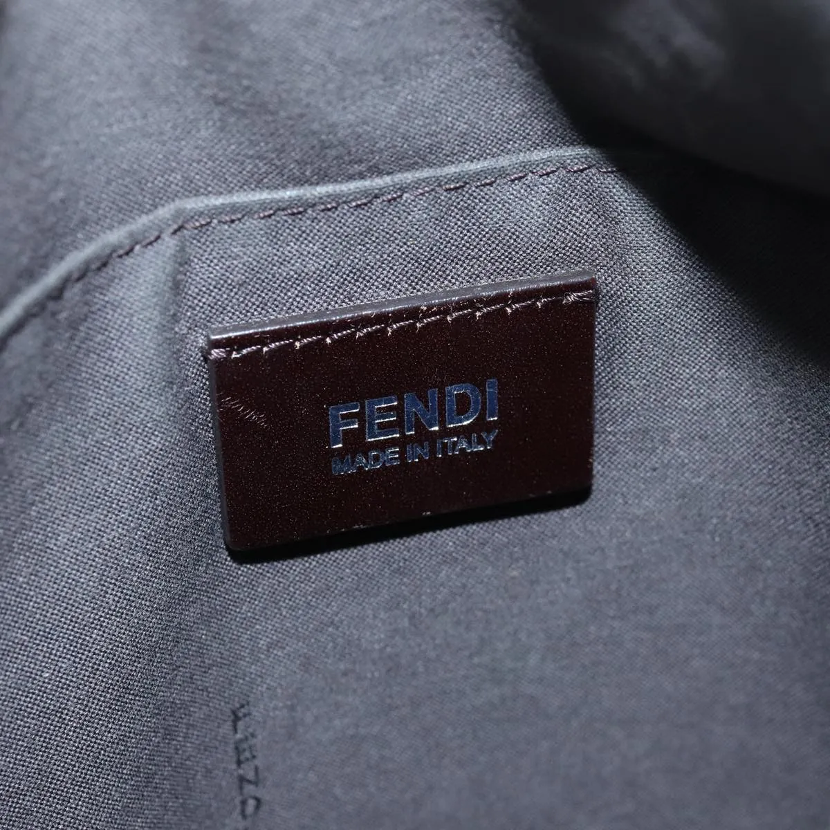 FENDI Zucca Canvas Shoulder Bag Brown Black bs15715