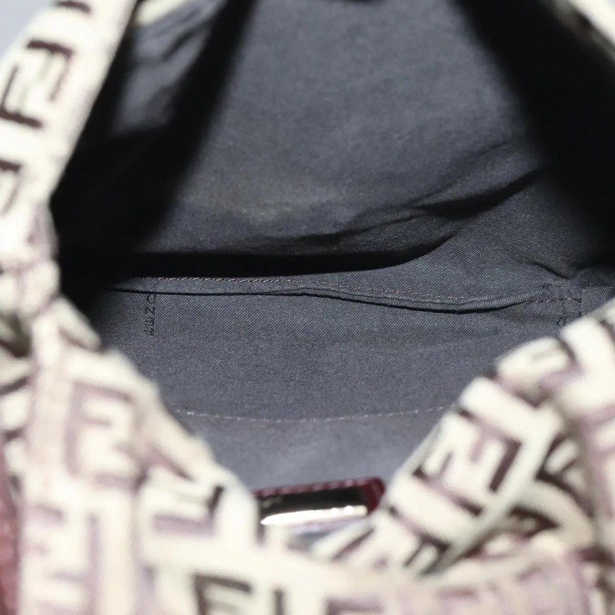 FENDI Zucchino Canvas Shoulder Bag Beige yk15249