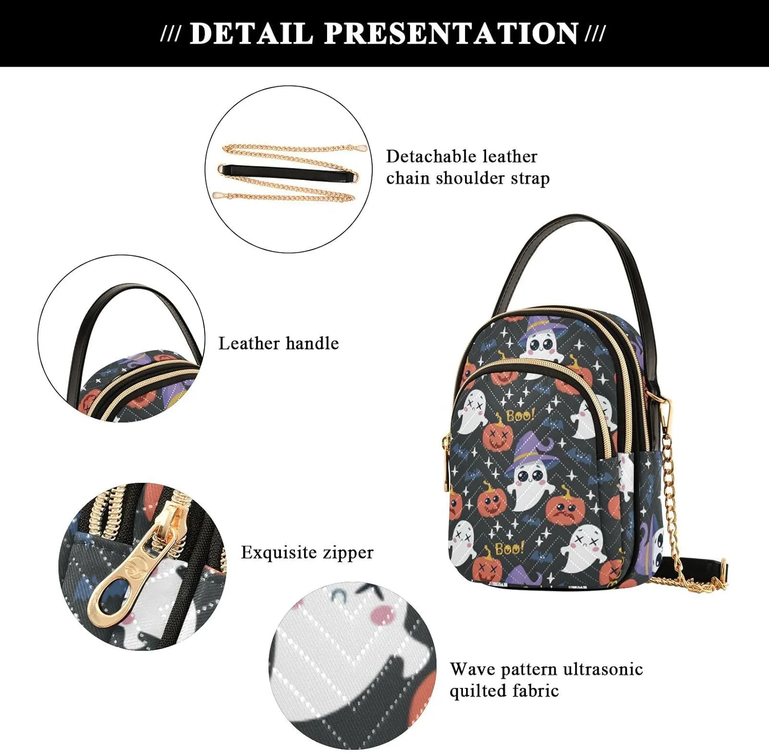 Festive Cell Phone Purse Crossbody Handbag Durable Shoulder Bag