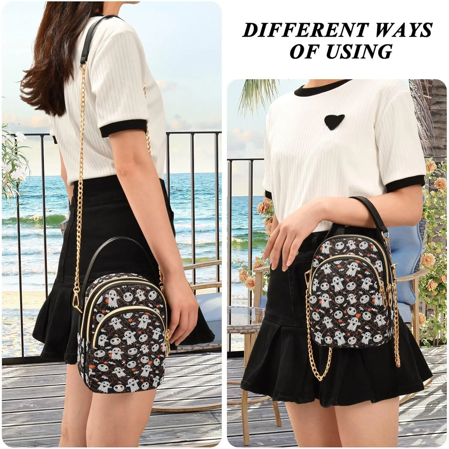 Festive Cell Phone Purse Crossbody Handbag Durable Shoulder Bag