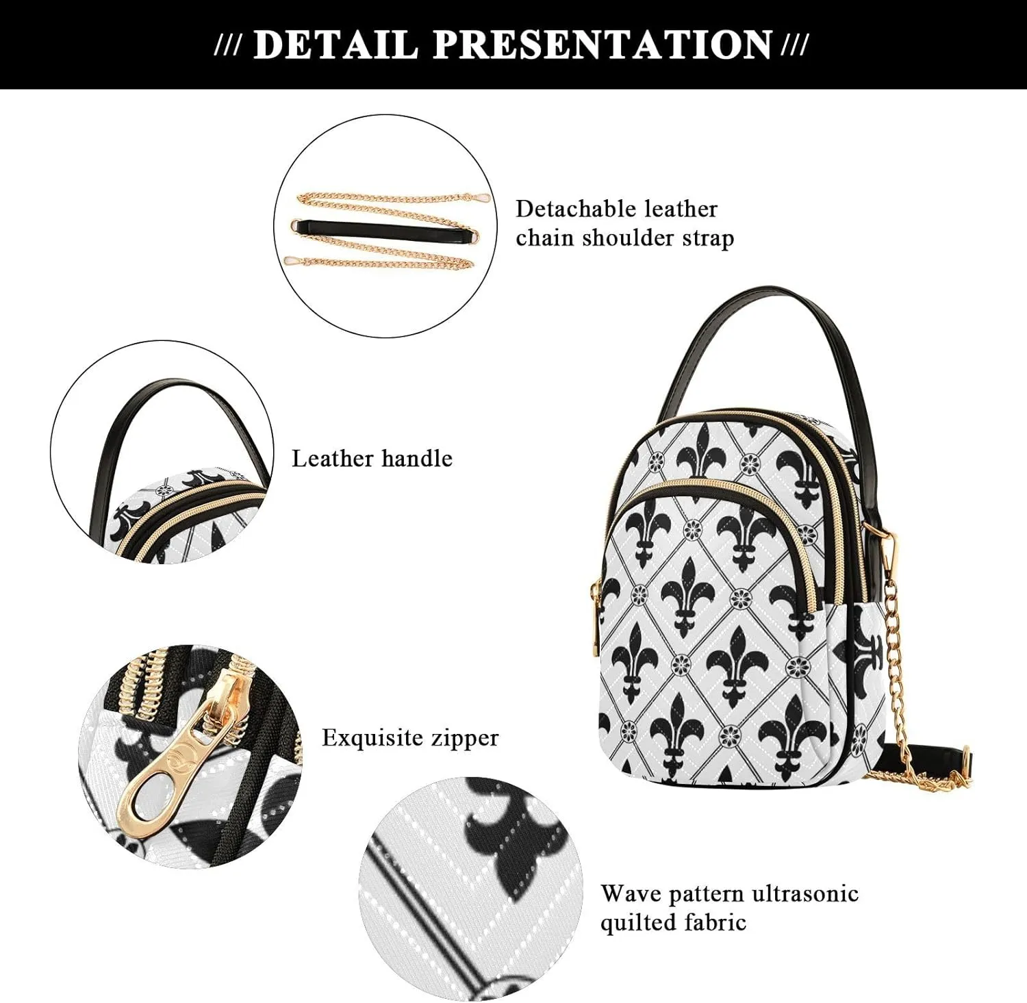 Festive Cell Phone Purse Crossbody Handbag Durable Shoulder Bag