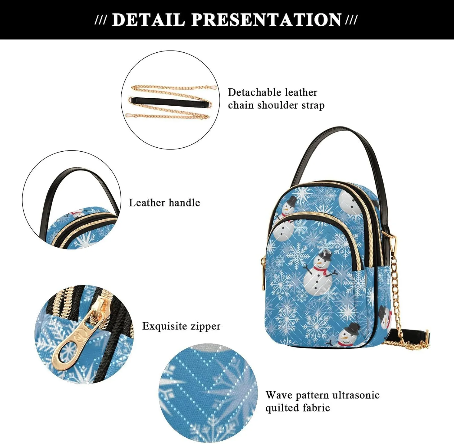 Festive Cell Phone Purse Crossbody Handbag Durable Shoulder Bag