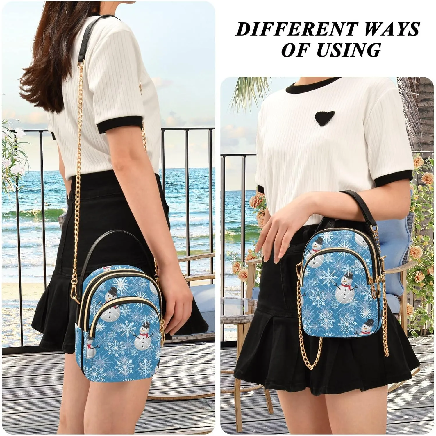 Festive Cell Phone Purse Crossbody Handbag Durable Shoulder Bag