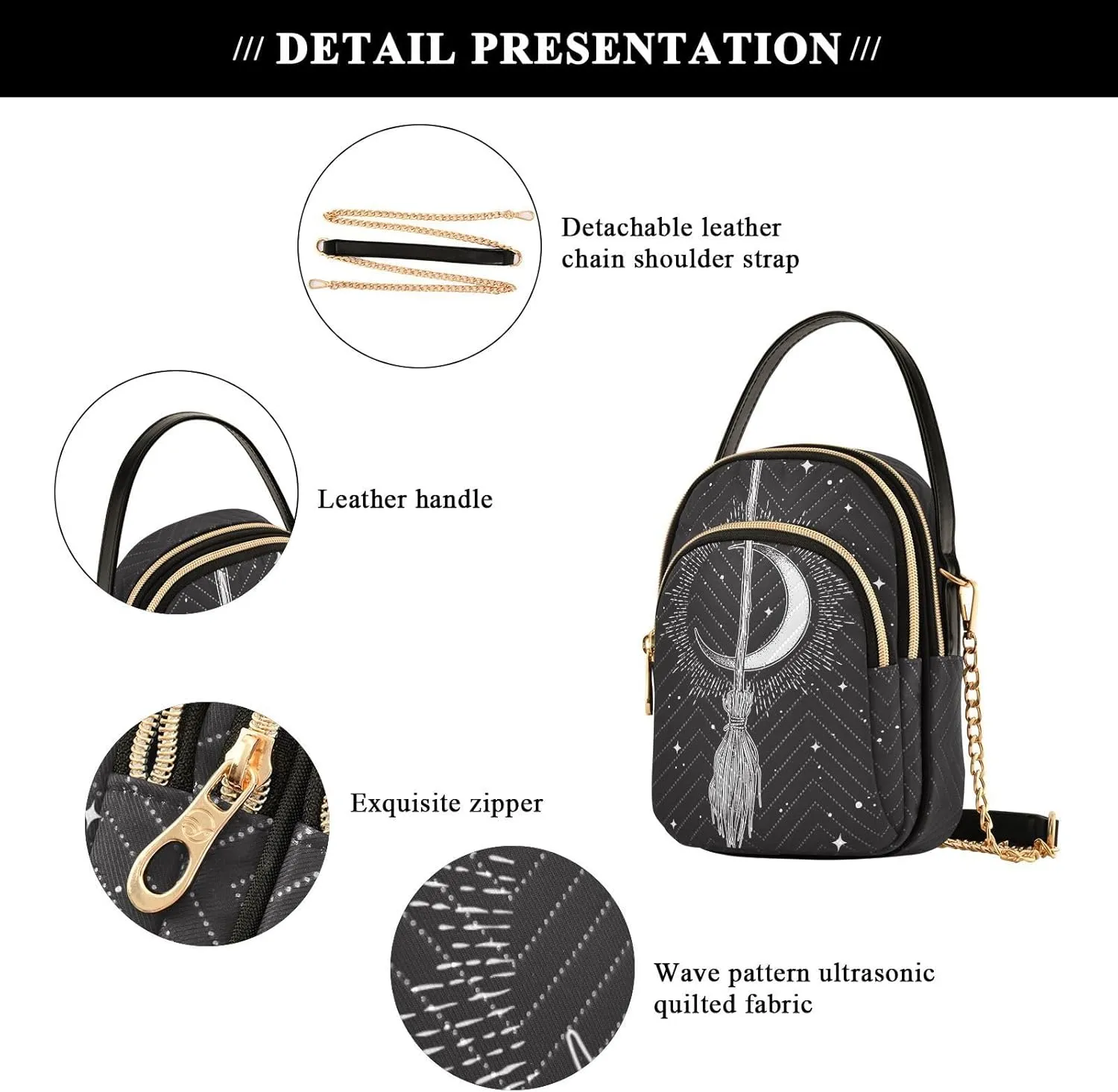Festive Cell Phone Purse Crossbody Handbag Durable Shoulder Bag