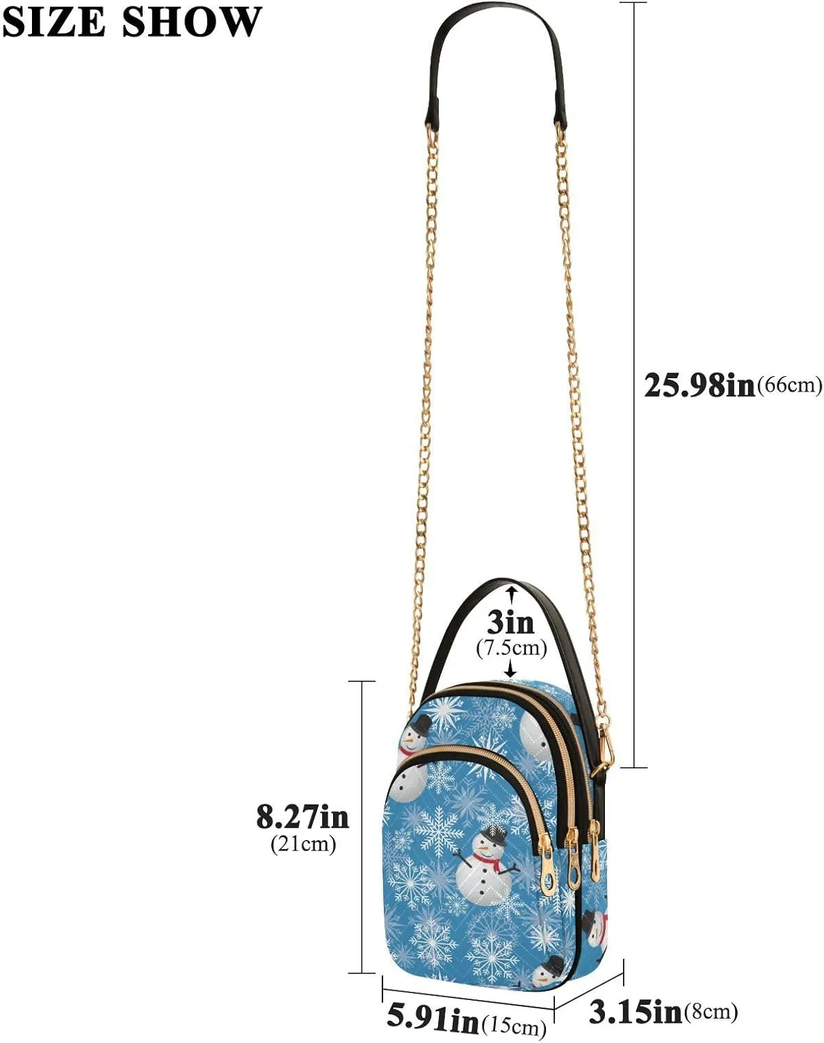 Festive Cell Phone Purse Crossbody Handbag Durable Shoulder Bag