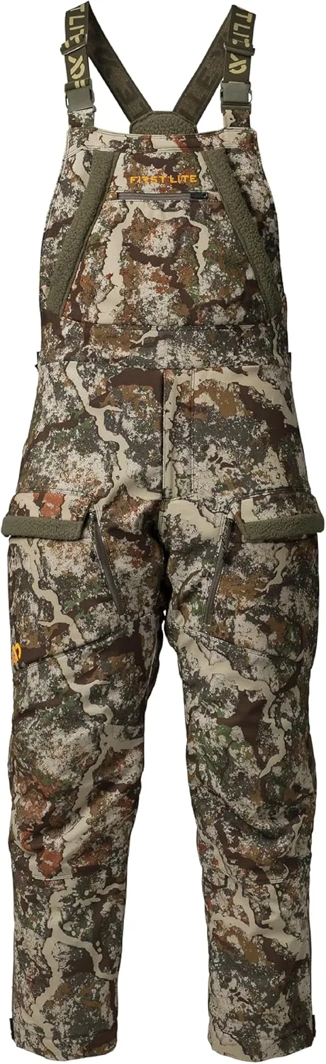 First Lite Men's Thermic Insulated Bib Pant - Warm Windproof Camo Hunting Bibs
