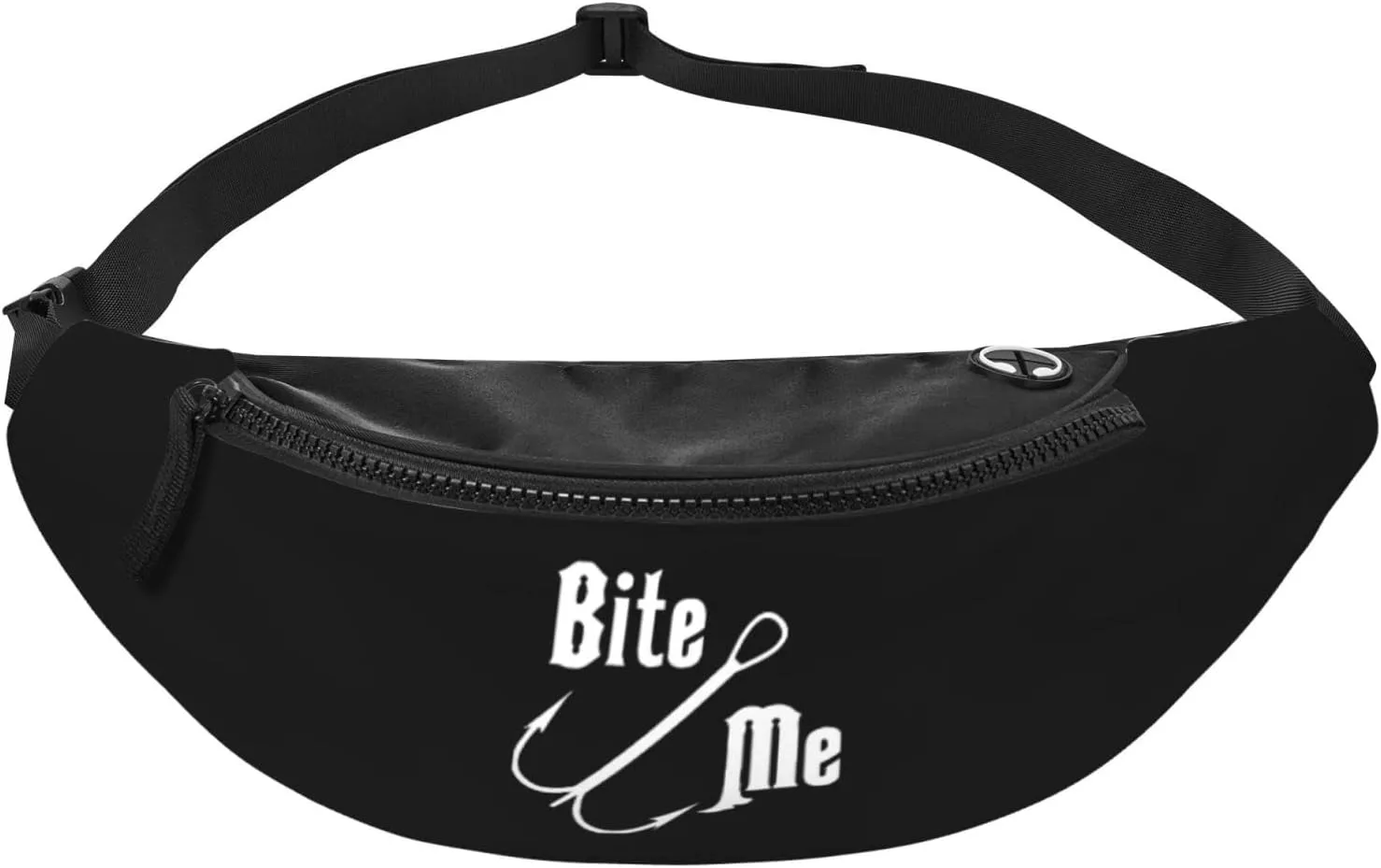 Fisherman'S Fish Hook Bite Me Adjustable Leisure Waistpack Outdoor Sports Running Waistpack Travel Phone Bag