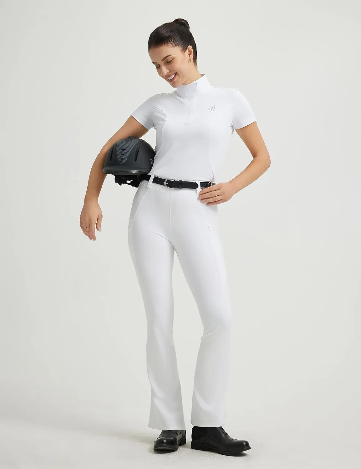 FitsT4 Sports Women's Bootcut Horse Riding Pants Full Seat Equestrian Breeches Summer Riding Tights
