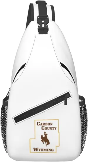 Flag Of Carbon County, Wyoming Crossbody Bags For Women Men Chest Backpack Gym Shoulder Bag Travel Outdoor Sports Casual Crossbody Bags