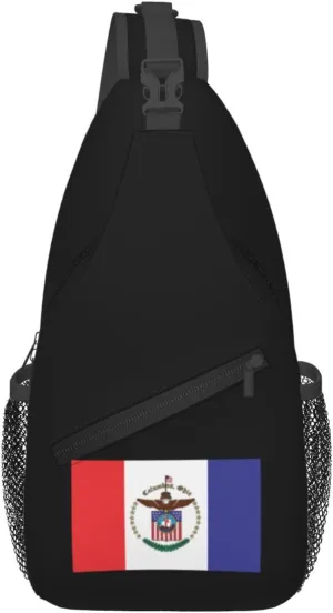 Flag Of Columbus, Ohio (1965-1975) Crossbody Bags For Women Men Chest Backpack Gym Shoulder Bag Travel Outdoor Sports Casual Crossbody Bags