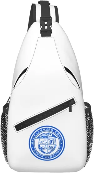 Flag Of Mecklenburg County, North Carolina Crossbody Bags For Women Men Chest Backpack Gym Shoulder Bag Travel Outdoor Sports Casual Crossbody Bags