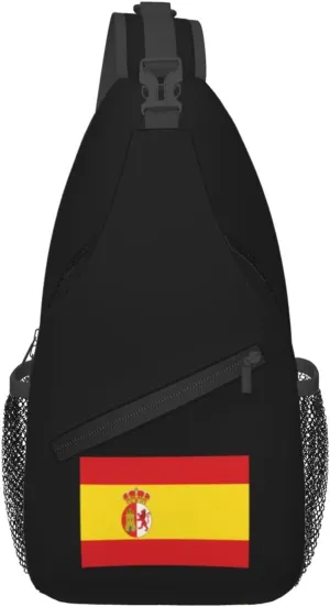 Flag Of Spain (1785–1873, 1875–1931) Crossbody Bags For Women Men Chest Backpack Gym Shoulder Bag Travel Outdoor Sports Casual Crossbody Bags