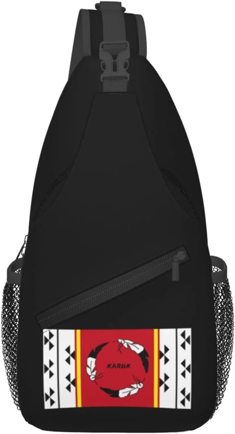 Flag Of The Karuk Tribe Of California Crossbody Bags For Women Men Chest Backpack Gym Shoulder Bag Travel Outdoor Sports Casual Crossbody Bags