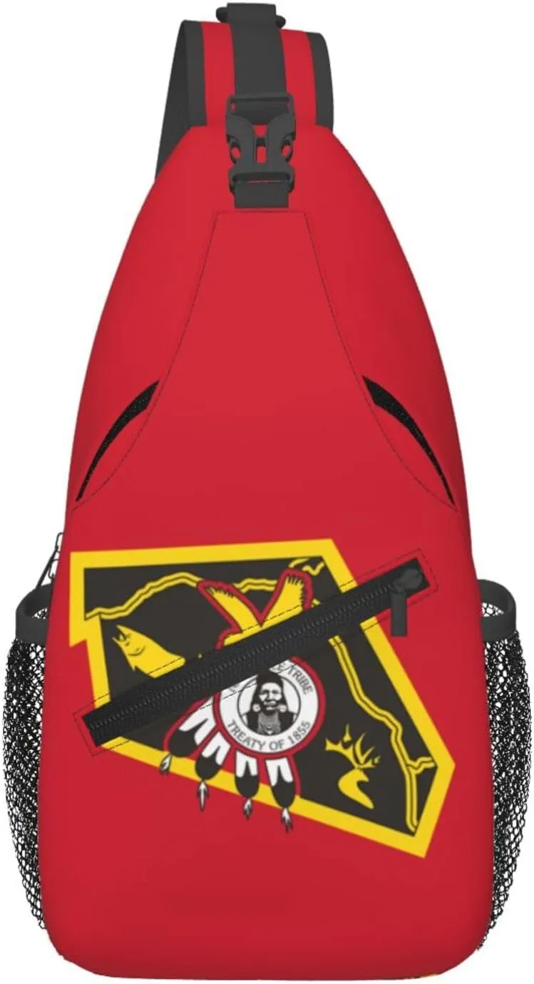 Flag Of The Nez Percé Tribe Crossbody Bags For Women Men Chest Backpack Gym Shoulder Bag Travel Outdoor Sports Casual Crossbody Bags
