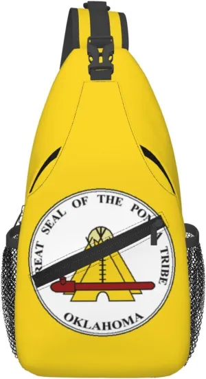 Flag Of The Ponca Tribe Of Oklahoma Crossbody Bags For Women Men Chest Backpack Gym Shoulder Bag Travel Outdoor Sports Casual Crossbody Bags