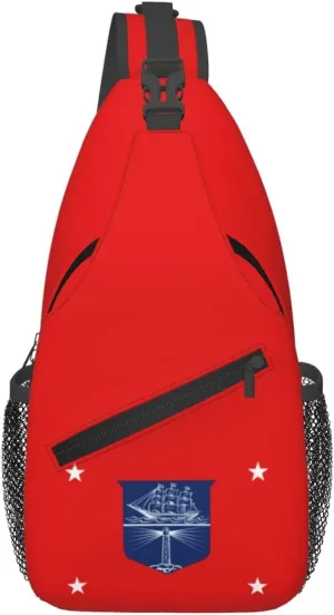 Flag of the United States Department of Commerce (rank III) Crossbody Bags For Women Men Chest Backpack Gym Shoulder Bag Travel Outdoor Sports Casual Crossbody Bags