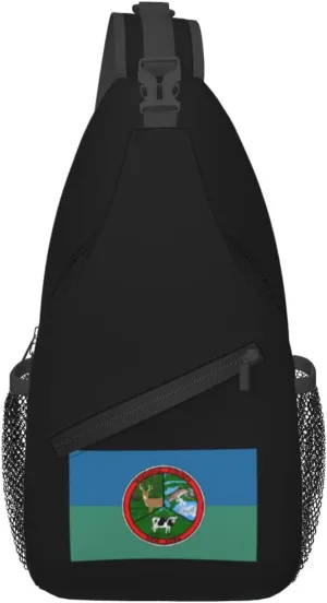 Flag Of Wyoming County, New York Crossbody Bags For Women Men Chest Backpack Gym Shoulder Bag Travel Outdoor Sports Casual Crossbody Bags