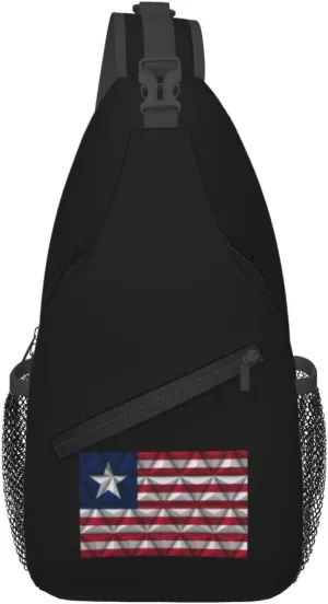 Florida Flag of Polygon Effect Crossbody Bags For Women Men Chest Backpack Gym Shoulder Bag Travel Outdoor Sports Casual Crossbody Bags