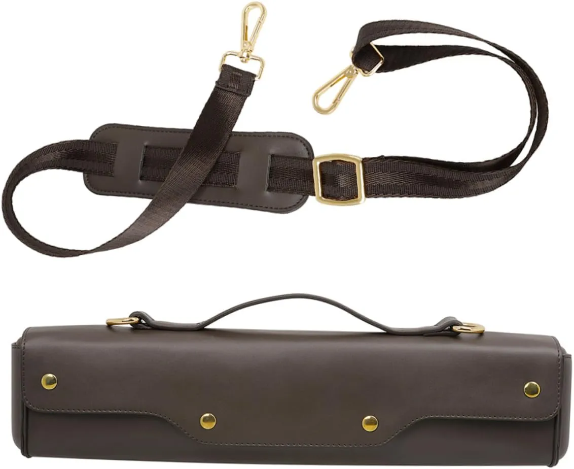 Flute Carrying Case Durable Flute Bag with Shoulder Strap for Practical Storage for Musicians Coffee Color Design