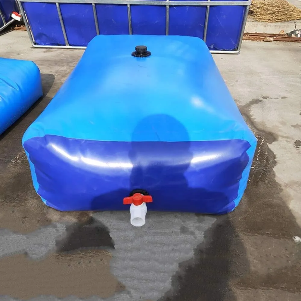 Foldable Rain Barrel Water Tank, Large Capacity Portable PVC Water Storage Bag with Faucet, Emergency Water Storage for Irrigation & Gardening (300L/79gal)(1000L(264gal))