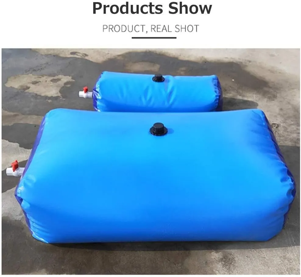 Foldable Rain Barrel Water Tank, Large Capacity Portable PVC Water Storage Bag with Faucet, Emergency Water Storage for Irrigation & Gardening (300L/79gal)(1000L(264gal))