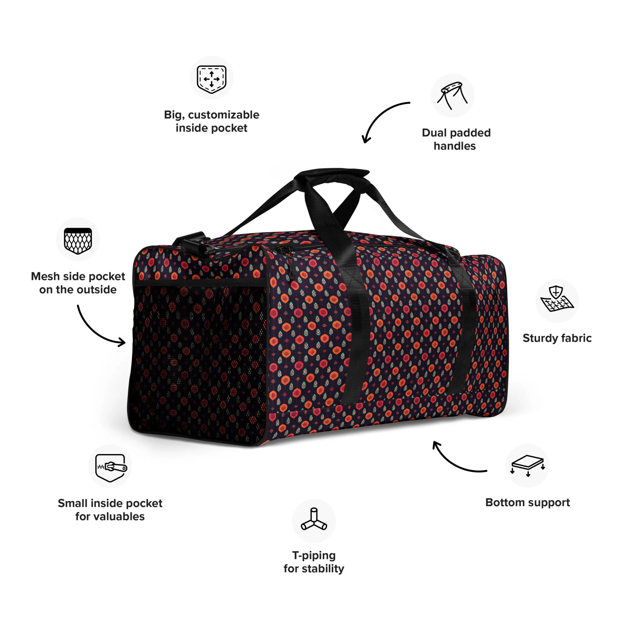 Free Spirited Flora Duffle bag