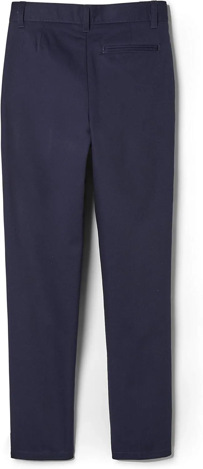 French Toast boys Relaxed Fit Twill Pant With Adjustable Waist in Standard Slim and Husky