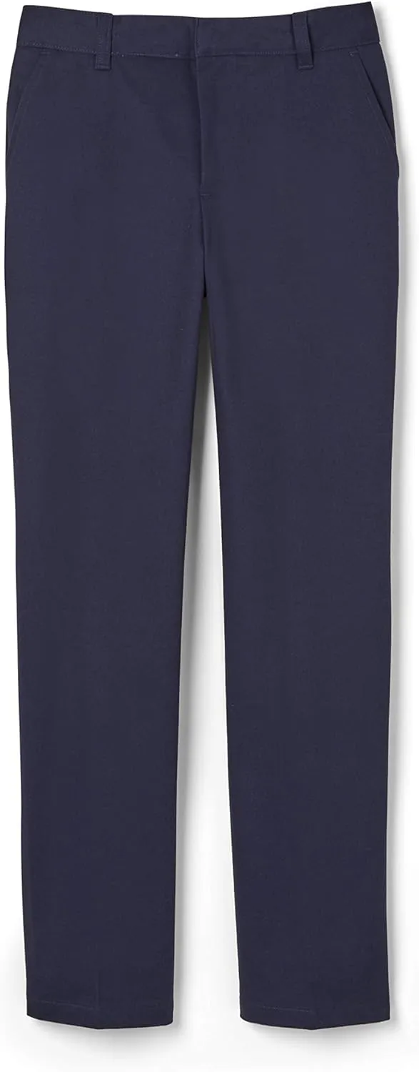French Toast boys Relaxed Fit Twill Pant With Adjustable Waist in Standard Slim and Husky