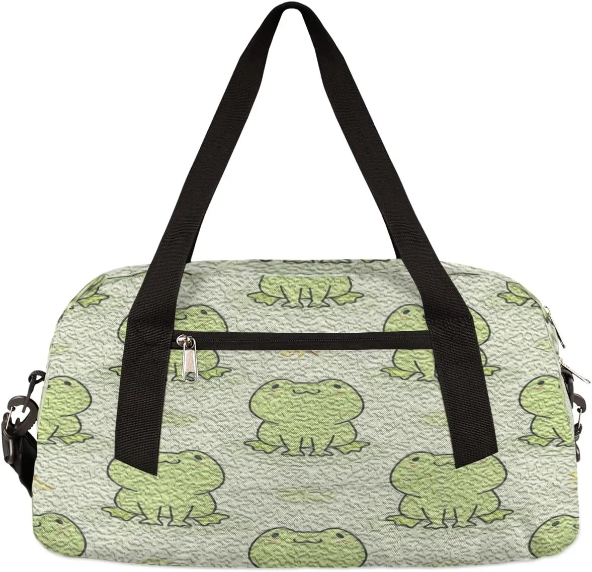 Frog Kids Duffel Bag for Girls Boys Teens, Frog Oil Painting Dance Bag Overnight Small Duffel Bag Carry On Weekend Sports Gym Travel Bag for School Practice Gymnastics Ballet