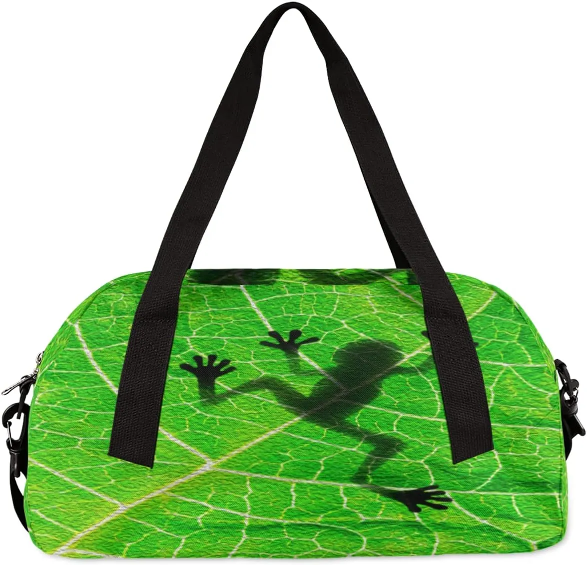 Frog Shadow Kids Duffel Bag for Girls Boys Teens, Frog Oil Painting Dance Bag Overnight Small Duffel Bag Carry On Weekend Sports Gym Travel Bag for School Practice Gymnastics Ballet