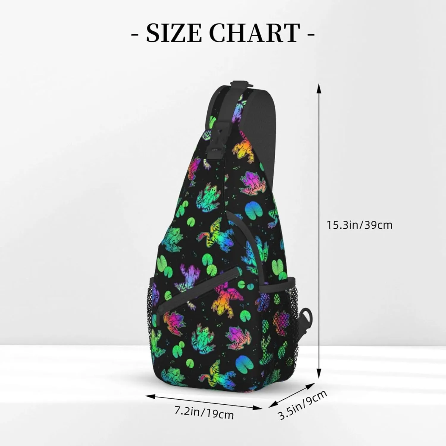Frog Sling Backpack Chest Bag Crossbody Shoulder Bag Gym Cycling Travel Hiking Daypack For Men Women