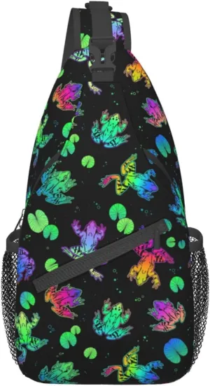Frog Sling Backpack Chest Bag Crossbody Shoulder Bag Gym Cycling Travel Hiking Daypack For Men Women