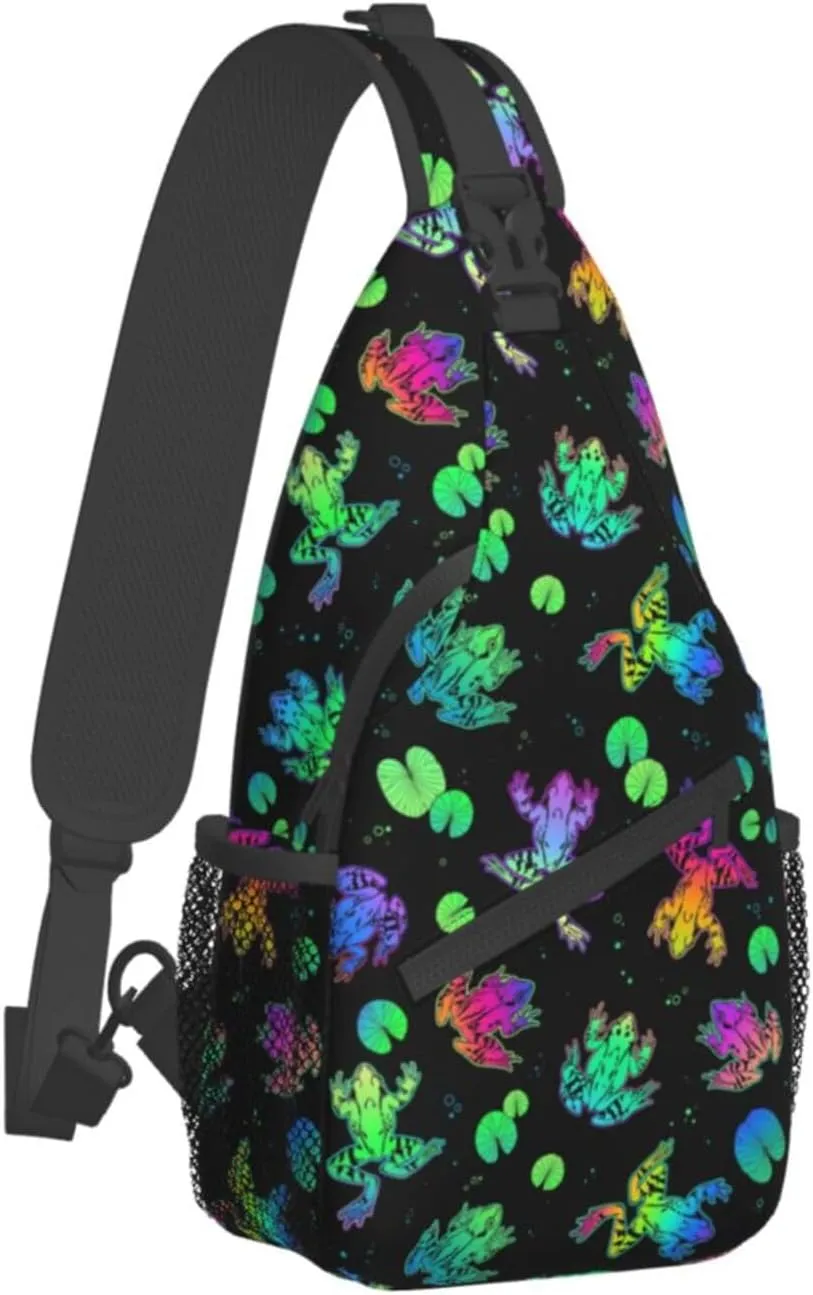 Frog Sling Backpack Chest Bag Crossbody Shoulder Bag Gym Cycling Travel Hiking Daypack For Men Women