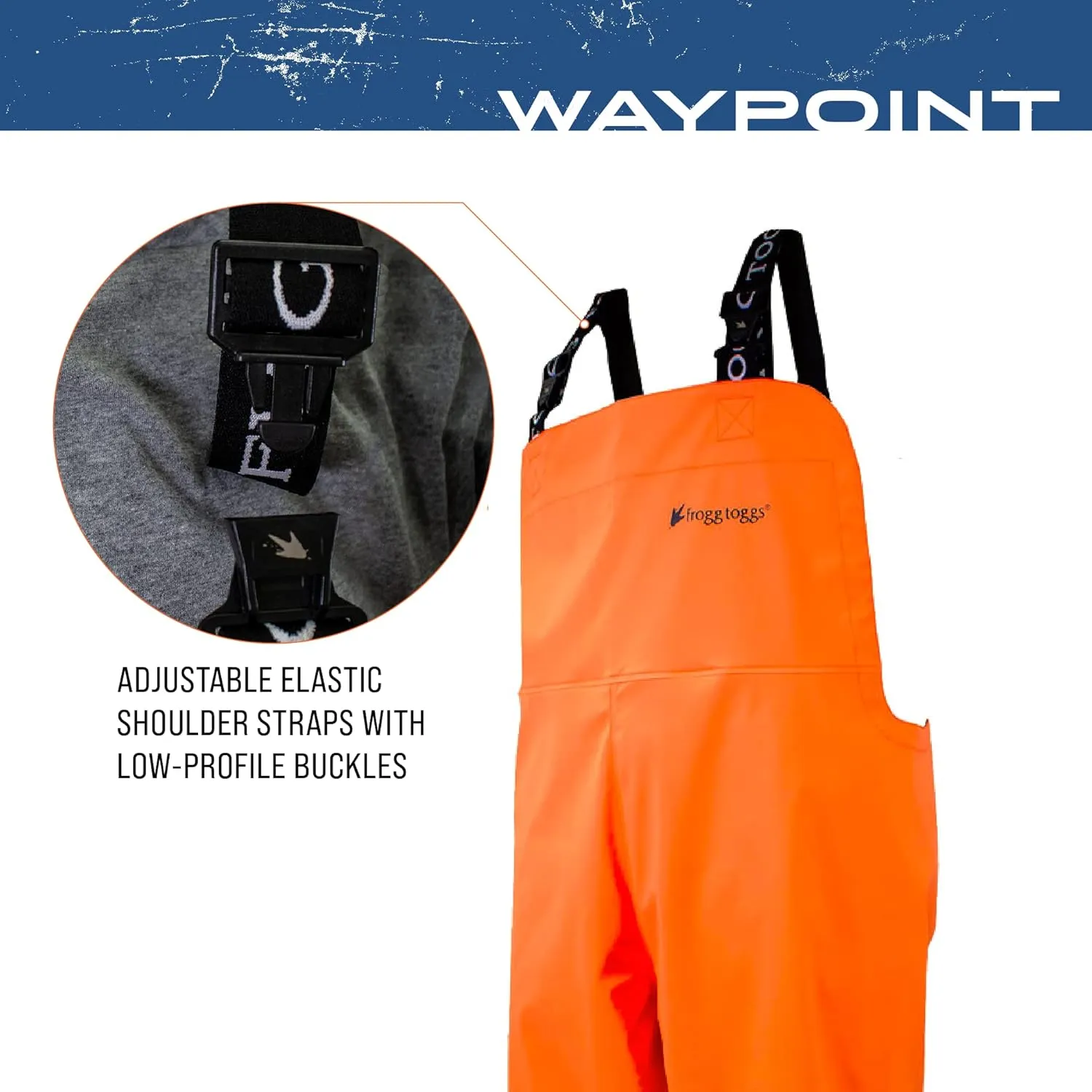 FROGG TOGGS Men's WayPoint Angler Waterproof, Durable Bibs with 4-Way Stretch