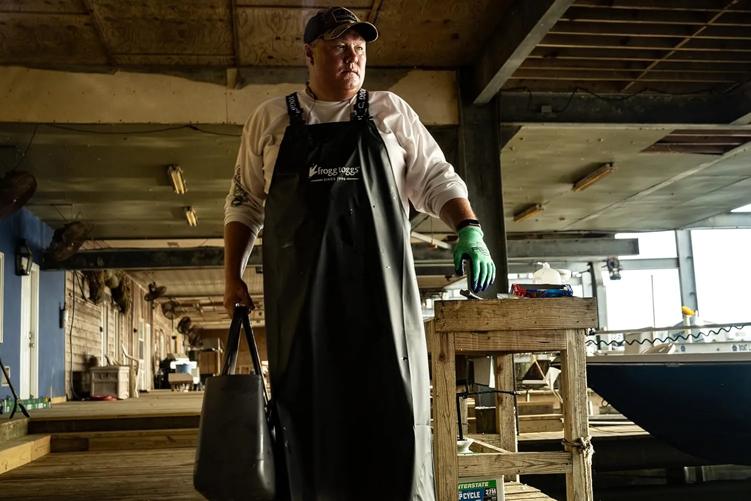 FROGG TOGGS Men's Waypoint Fish Apron, Waterproof, Durable with 4-Way Stretch