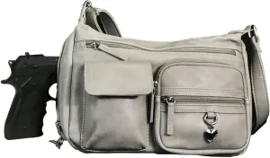 Front Pockets side Locking Concealed Carry Purse CCW Crossbody Bag