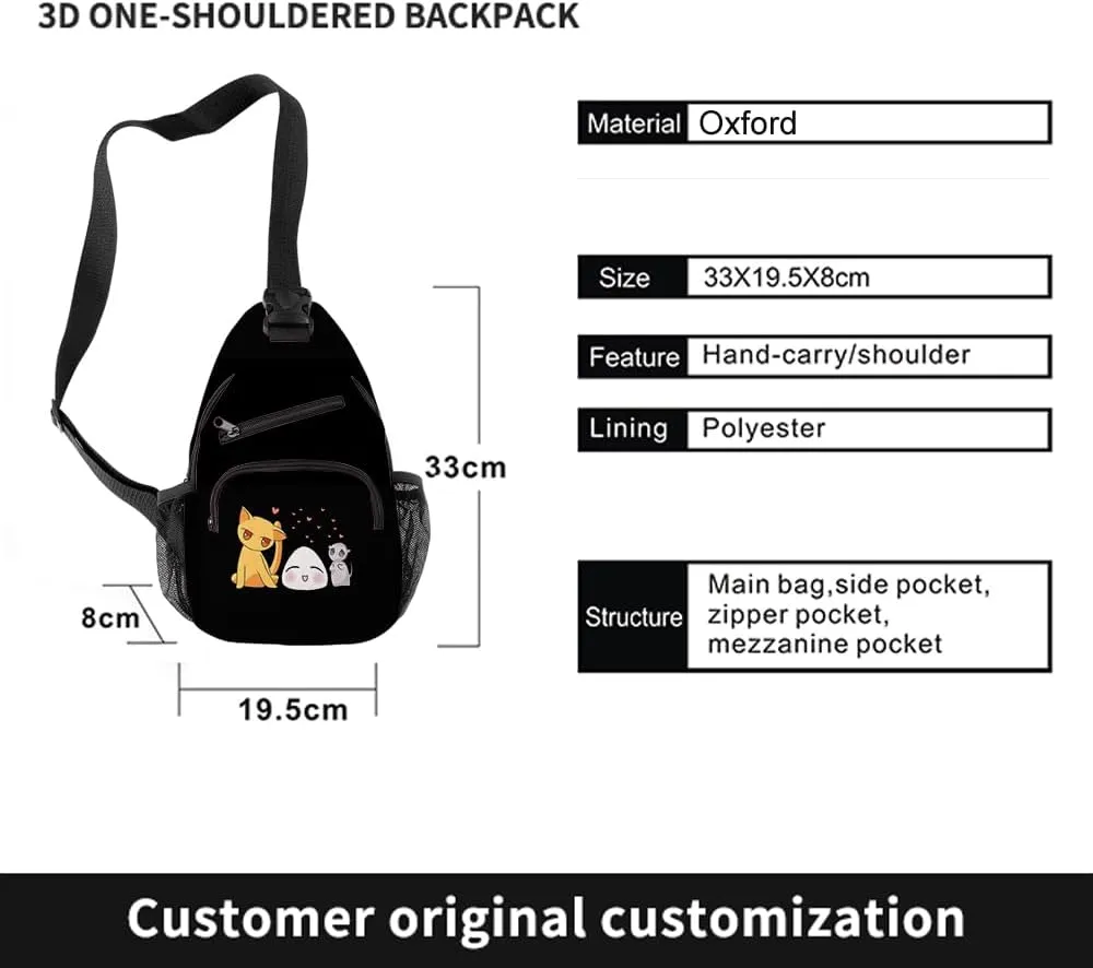 Fruits Basket Anime Merch Backpack Three-piece Sets Casual Fashion Bags Adjustable Travel Daypacks (Bag Suit)