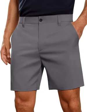 Future Flow Men's Golf Shorts 7 Inch Quick Dry Elastic Waist with Zipper Pockets Casual Dress Shorts for Men Work