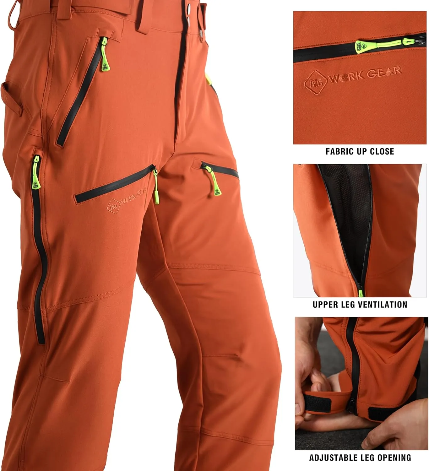 FWG Men's Hiking Pants - Durable Fishing & Work Pants, Ventilated, Multiple Pockets, Design for Outdoors