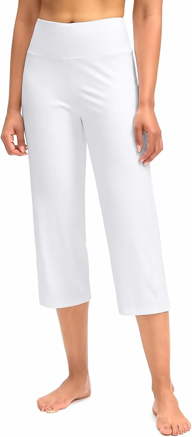 G Gradual Capri Pants for Women High Waist Workout Yoga Pants with Pockets Tummy Control Leggings Crop Straight