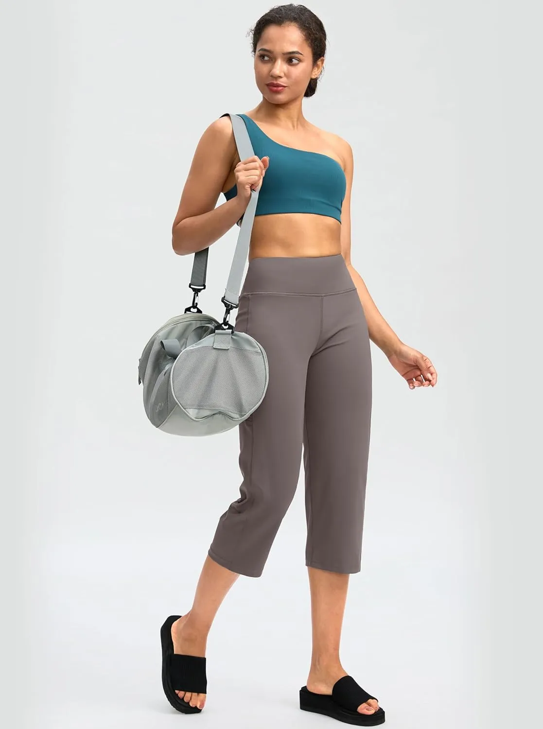 G Gradual Capri Pants for Women High Waist Workout Yoga Pants with Pockets Tummy Control Leggings Crop Straight