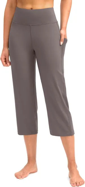 G Gradual Capri Pants for Women High Waist Workout Yoga Pants with Pockets Tummy Control Leggings Crop Straight