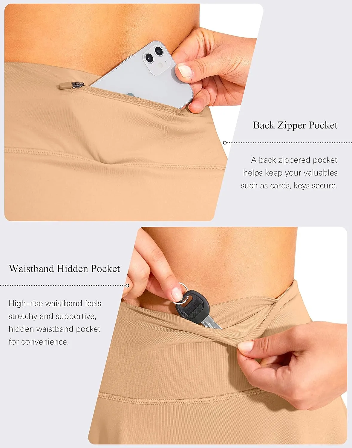 G Gradual Women's Pleated Tennis Skirts with 4 Pockets Athletic Golf Skorts for Women's Workout Running