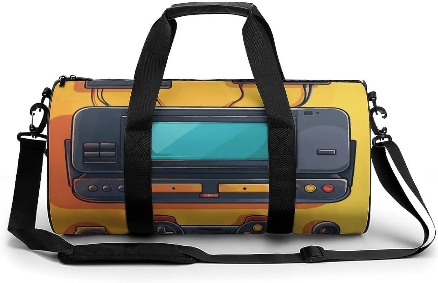 Game Console Gym Bag Small Travel Duffle Bag with Compartment Carry On Weekender Bag for Women Men