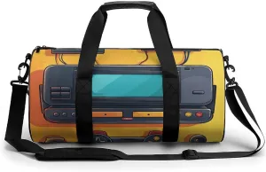 Game Console Gym Bag Small Travel Duffle Bag with Compartment Carry On Weekender Bag for Women Men