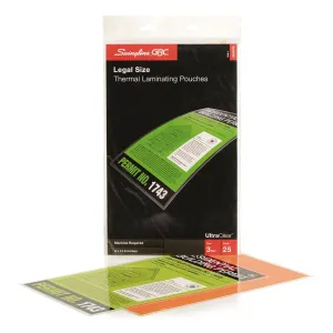 GBC® Ultraclear Thermal Laminating Pouches, 3 Mil, 9" X 14.5", Gloss Clear, 25/pack
