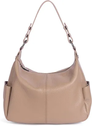 Genuine Leather Purses for Women Hobo Crossbody Bags Casual Work Shoulder Bag with Adjustable Strap
