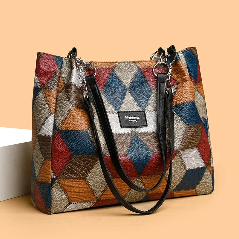 Geometric Business Casual Handbag Shoulder Bag for Professionals