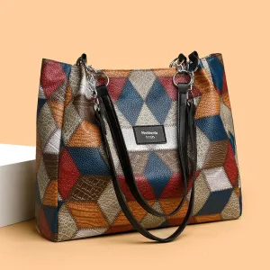 Geometric Business Casual Handbag Shoulder Bag for Professionals