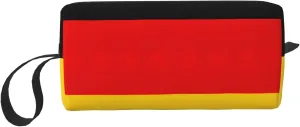German flag print Multi-Purpose Cosmetic Bag with Zipper Canvas Makeup Bag, Travel Toiletry Pouch, Pencil Bag